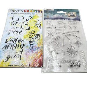 Studio Light Moon Flower Star Signs Stamp Set Thats Crafty Motivational Words